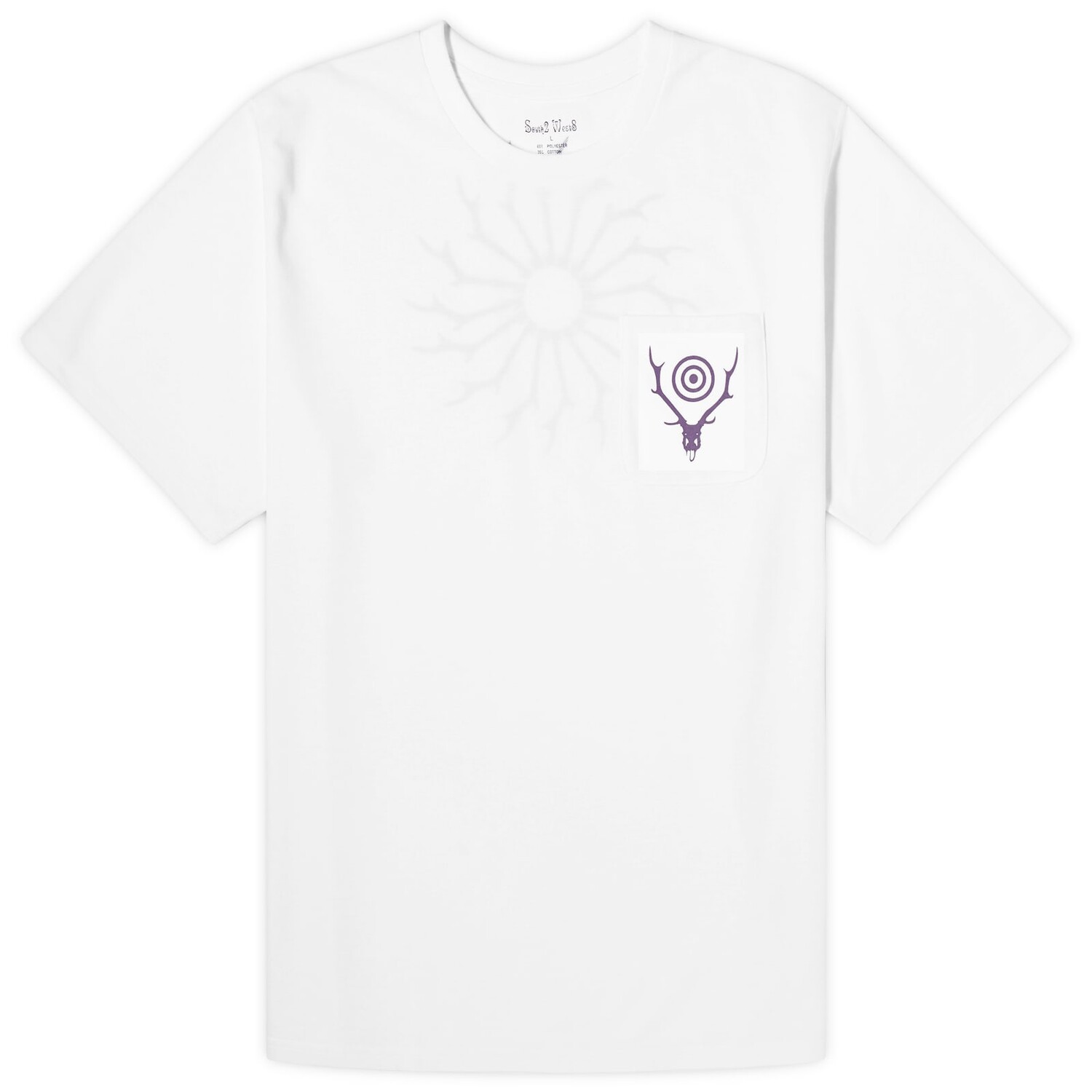 

Футболка South2 West8 Round Pocket T-Shirt, белый