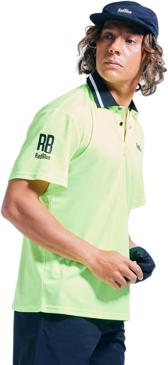

Футболка-поло RadBlue 250202 для гольфа с коротким рукавом (базовая модель, Dry Kanoko) / мужская, неоново-желтый