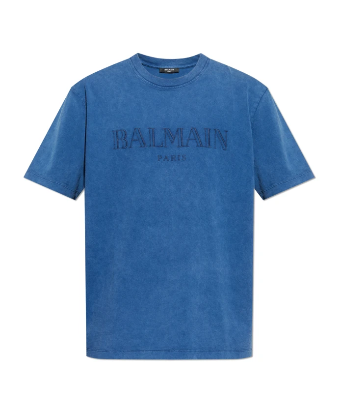 

Футболка с логотипом Balmain, синий