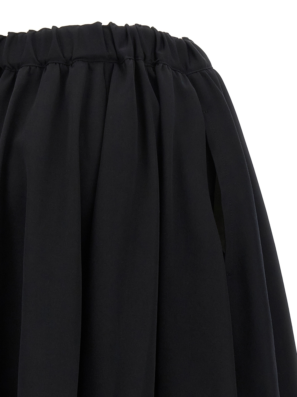 Шерстяная юбка COMME DES GARCONS, черный — фото 4