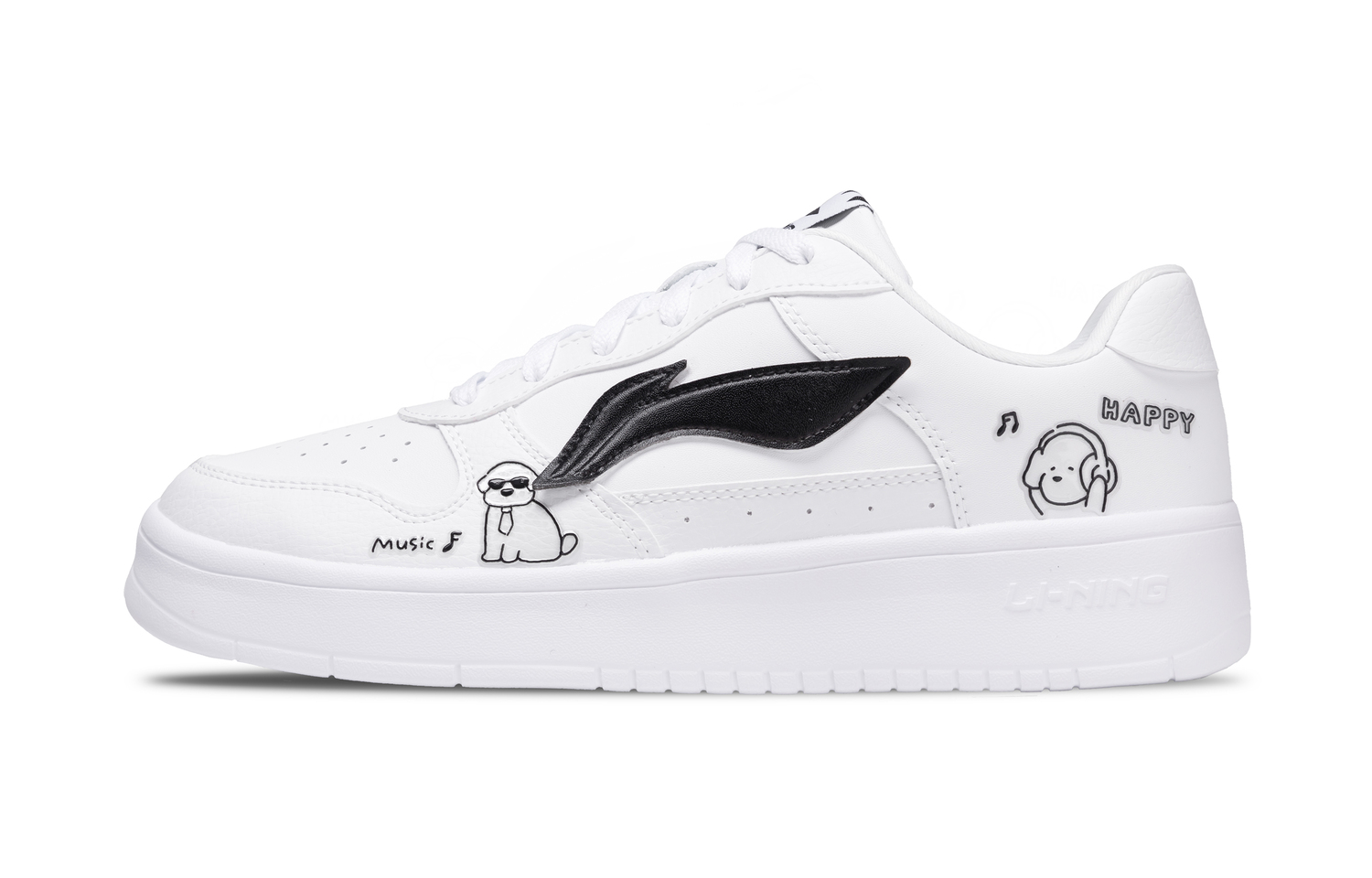 

LINING Непромокаемые лодочные туфли Slip Resistant Abrasion Resistant Low top Skateboard Shoes Unisex White