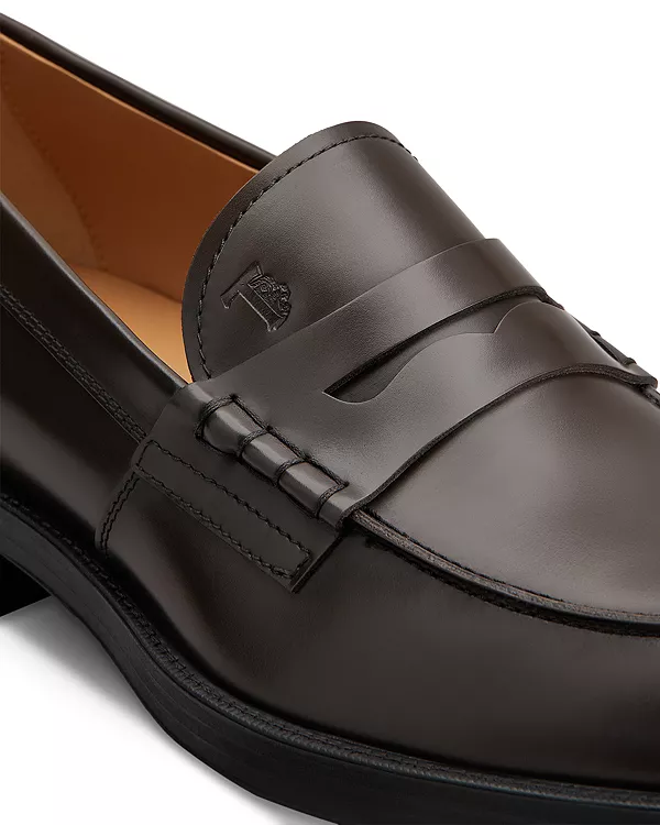 Мужские мокассино в строгом стиле Gomma пенни лоферы Tod'S, коричневый — фото 4