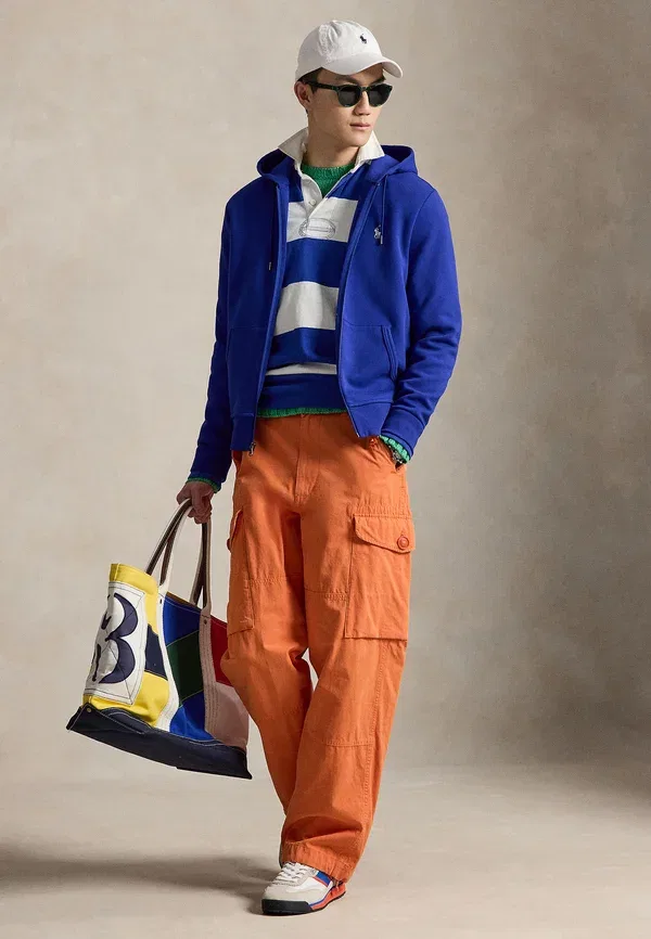 Толстовка с капюшоном на молнии Double Knit Full Zip, Polo Ralph Lauren, классический лазурный — фото 2