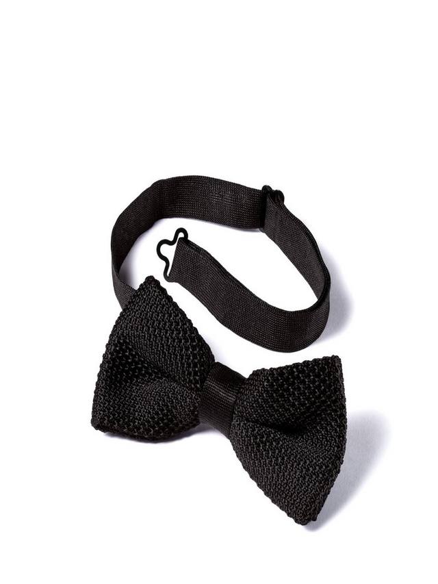 

Шелковый вязаный галстук-бабочка Charles Tyrwhitt, черный