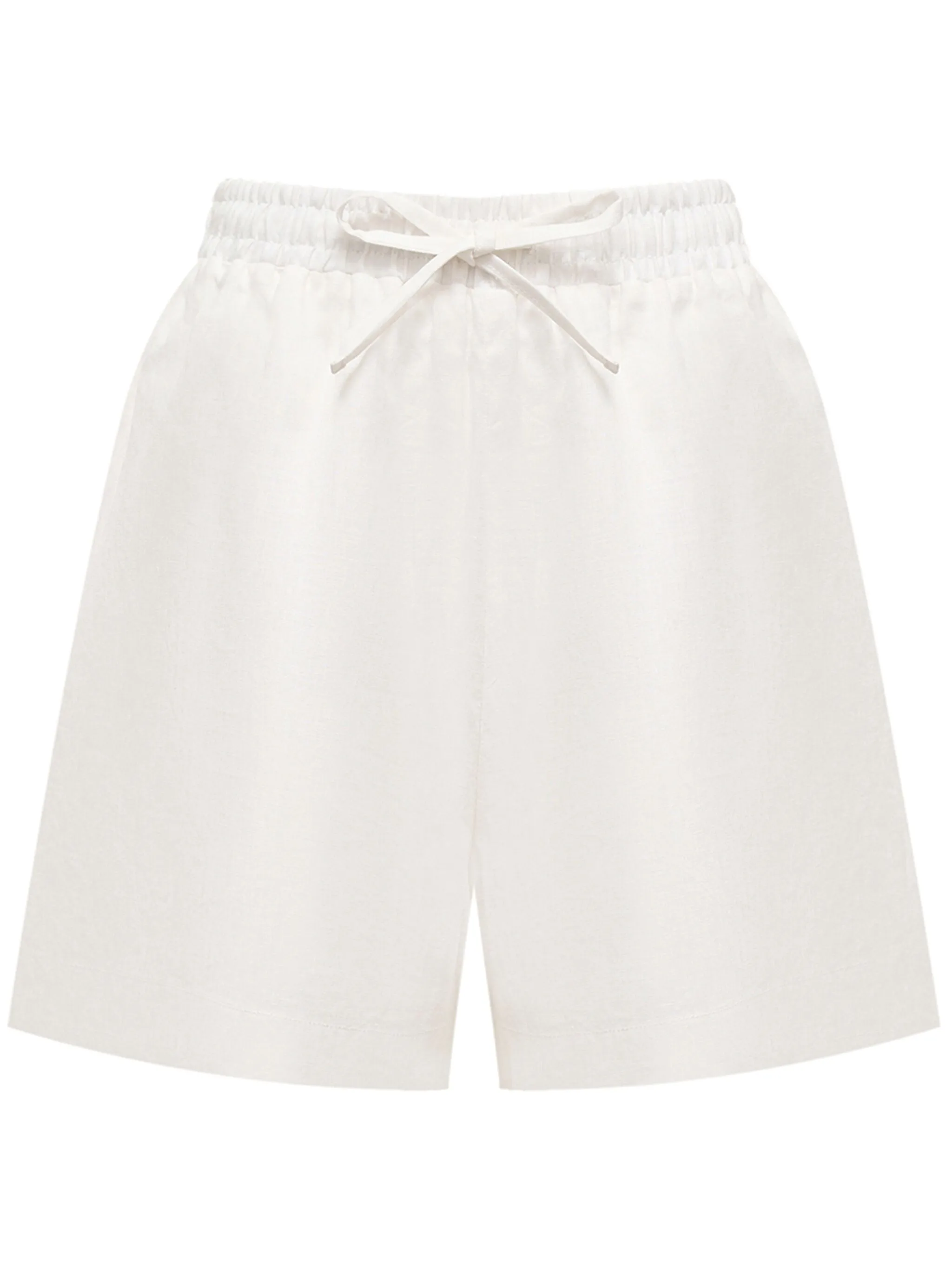 

Льняные шорты с завышенной талией 12 Storeez, белый