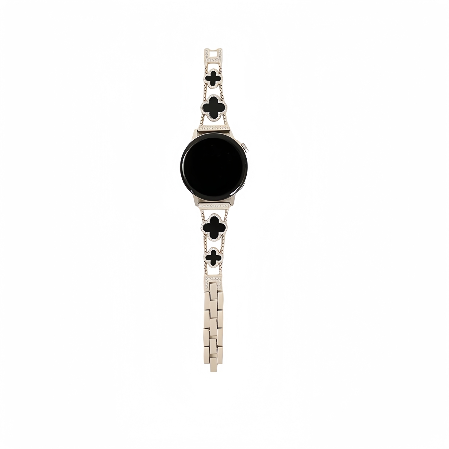 

Akkerds Часы Strap Huawei Compatibility Metal 170mm 46 Watch Dial, Chain of stars black four-leaf clover full of diamonds