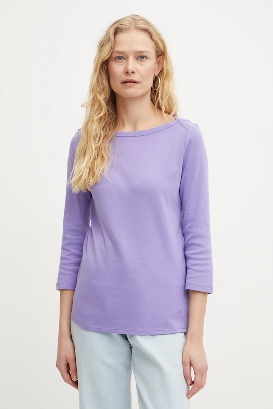

Хлопковая водолазка United Colors Of Benetton, фиолетовый