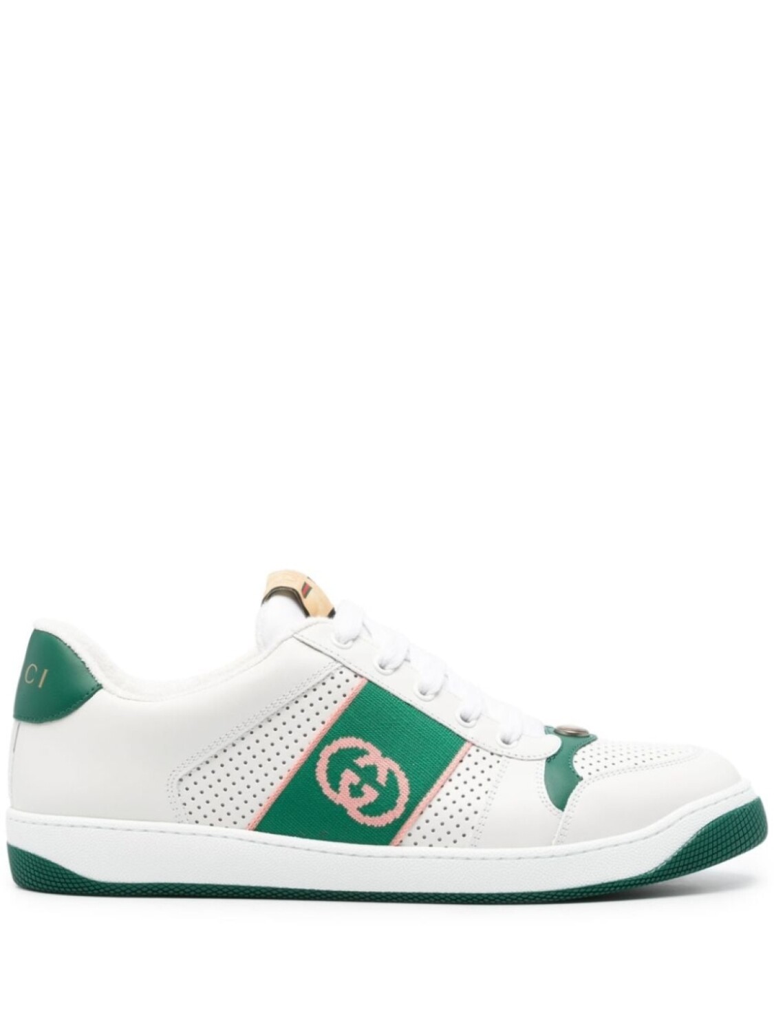 

Кроссовки Gucci With Logo Interlocking G, белый/зеленый