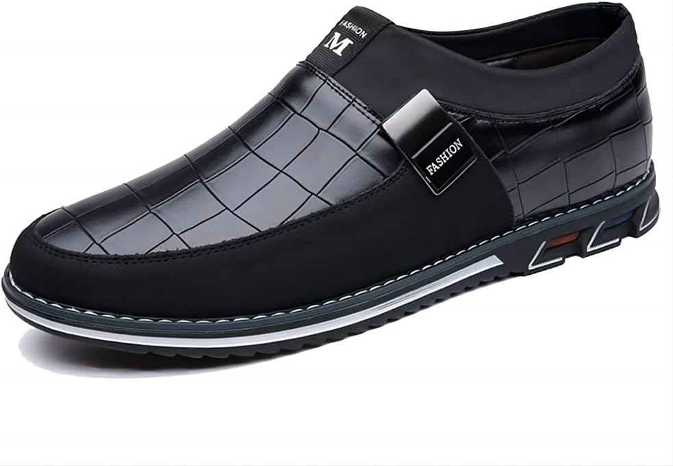 

Мужские повседневные лоферы из кожи, простые и удобные, для ходьбы, дышащие, на застежке-слипоне, модные ручной работы Asifn, черный