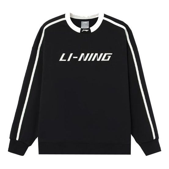 

Спортивная толстовка Li-Ning Striped Graphic Sweatshirt 'Black White' AWDRD50-2, черный