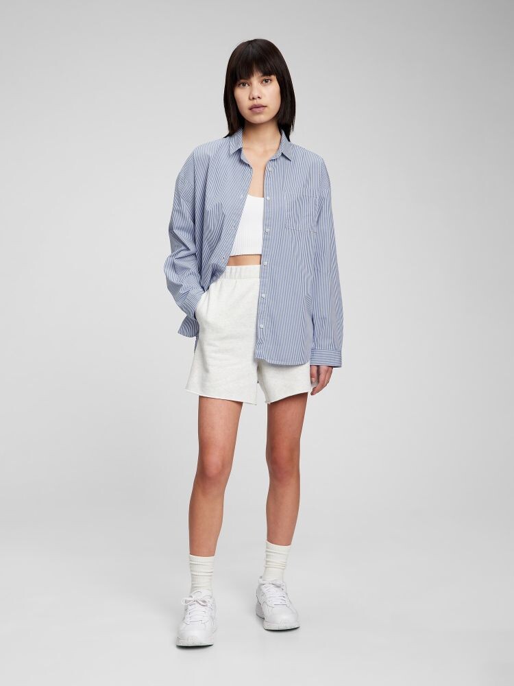 

Рубашка из натурального хлопка Gap, синий