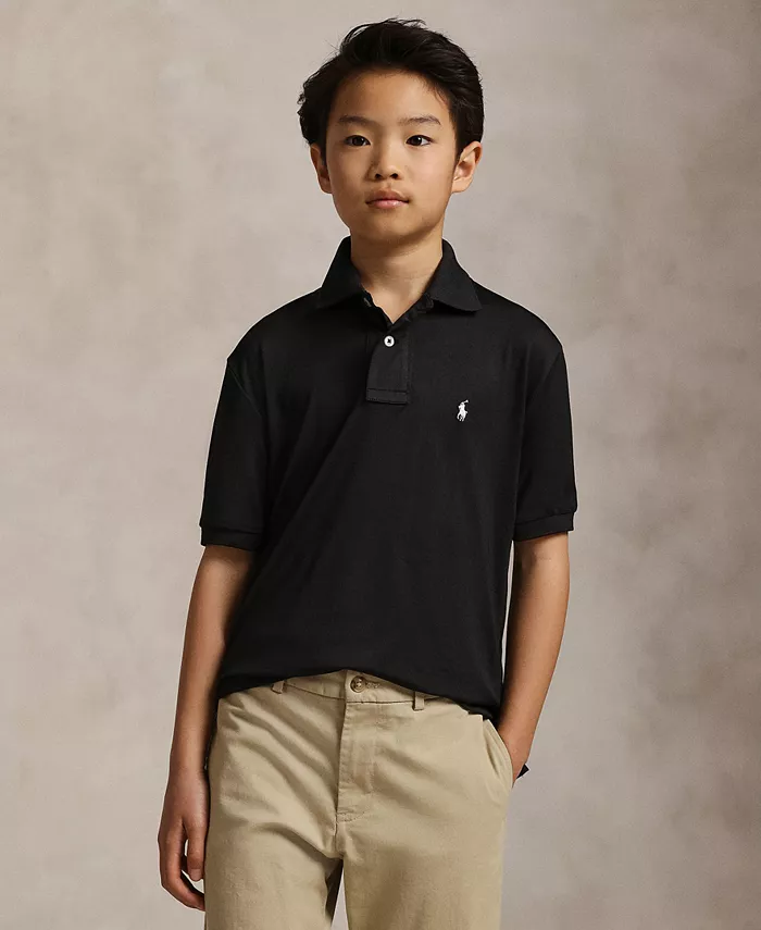 

Поло для мальчиков старшего возраста Performance Jersey Polo Ralph Lauren, черный