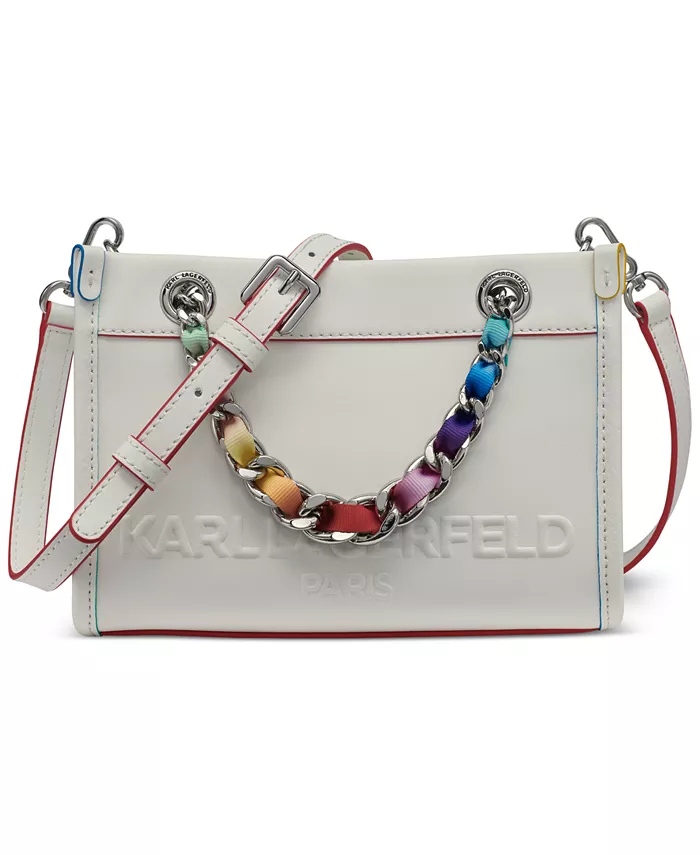 

Сумка кросс-боди Savoie Small из кожи KARL LAGERFELD PARIS, серый