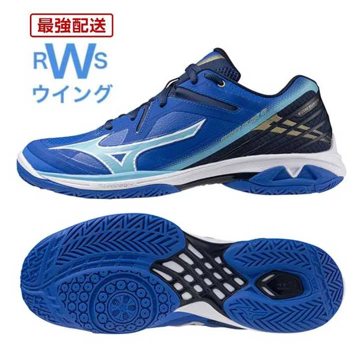 Бадминтонные кроссовки «Wave Claw 3 FIT» от Mizuno, Blue/White/Navy