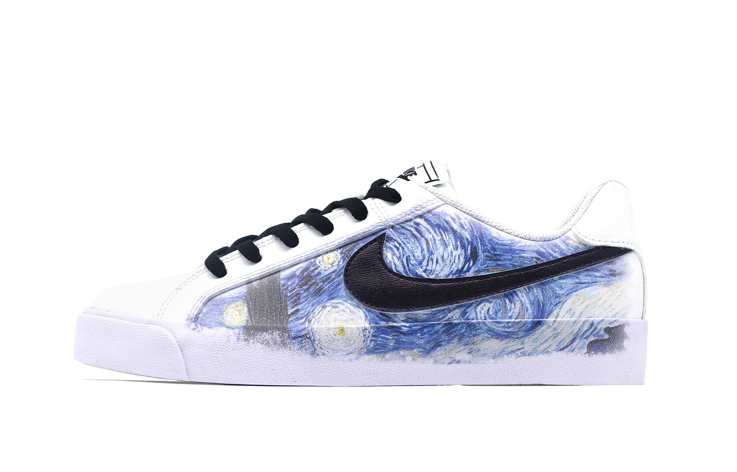 

Кроссовки Nike Court Royale Skateboarding Shoes Unisex Low-top White/Black/Blue, черный/белый