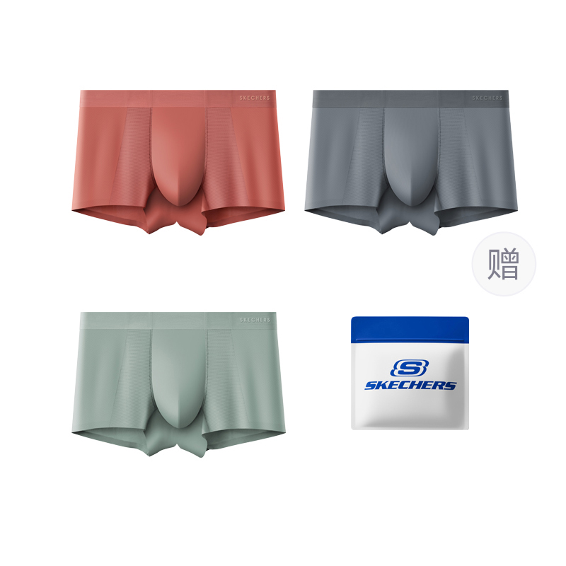 

Мужские трусы 3 штуки Skechers, серо-голубой
