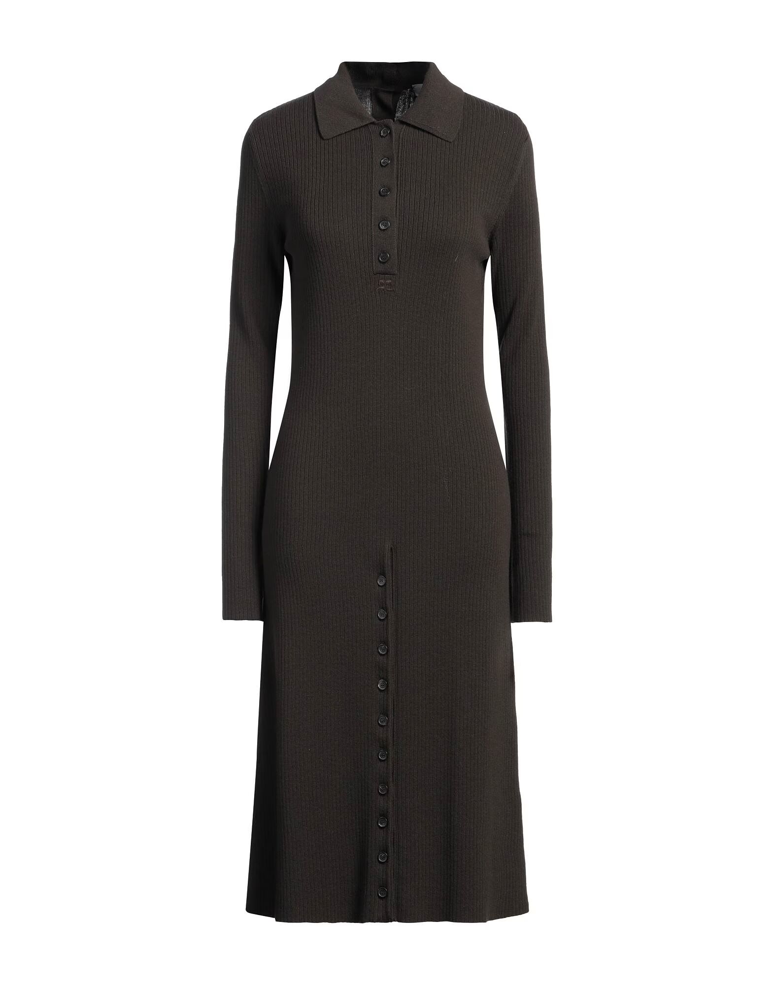 

Платье миди Courrèges, темно-коричневый