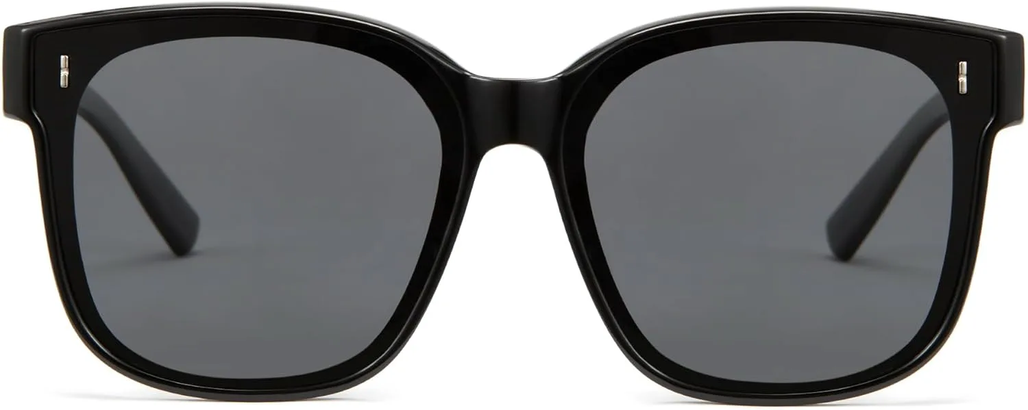 

Солнцезащитные очки Cyxus Wrap Around Fit Over Glasses Mirror Polarized Sunglasses для мужчин и женщин с защитой от УФ-излучения, для вождения, артикул 1116B11, Black