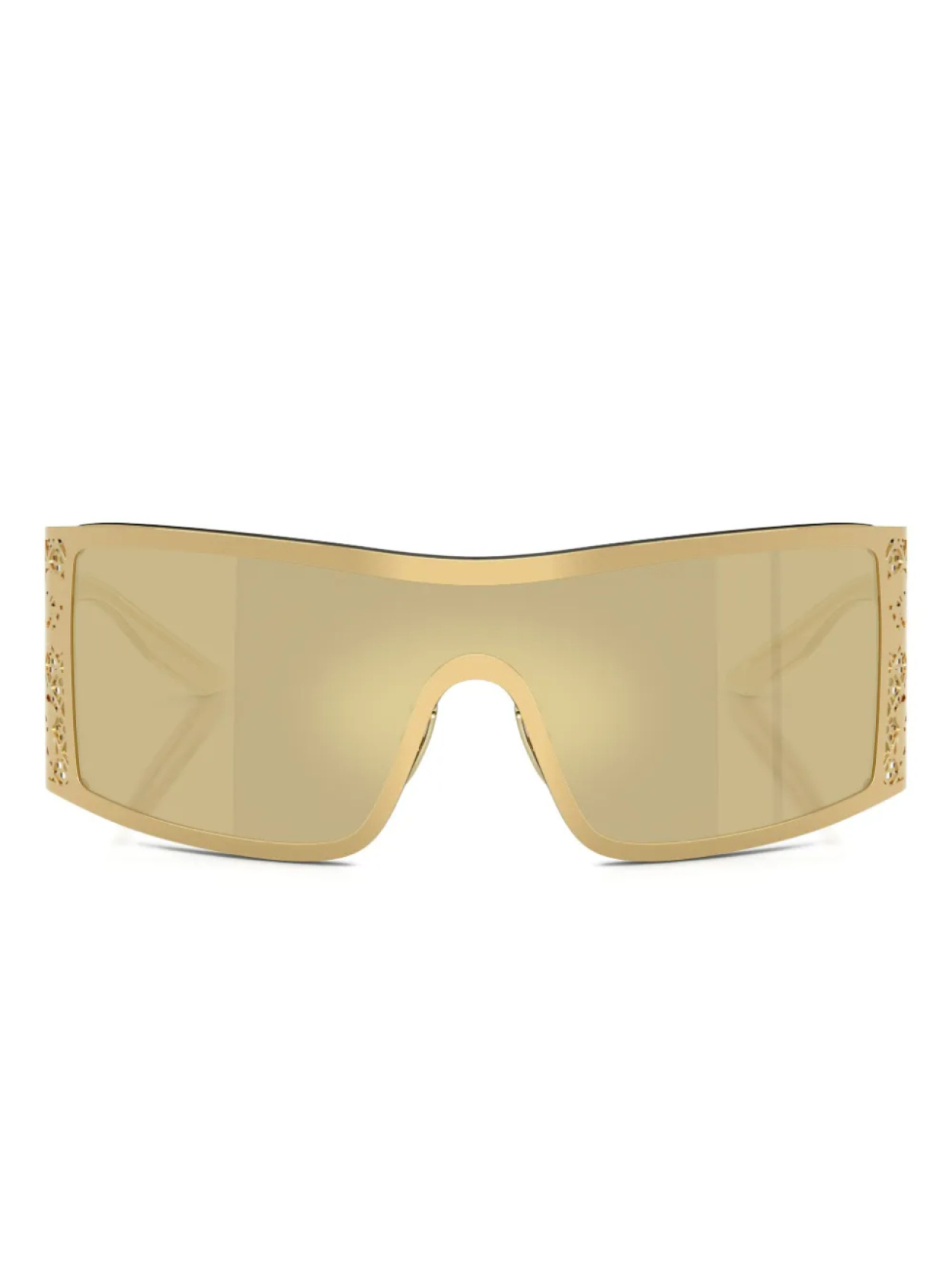 

Солнцезащитные очки Dolce & Gabbana Eyewear с изогнутой оправой, золотой