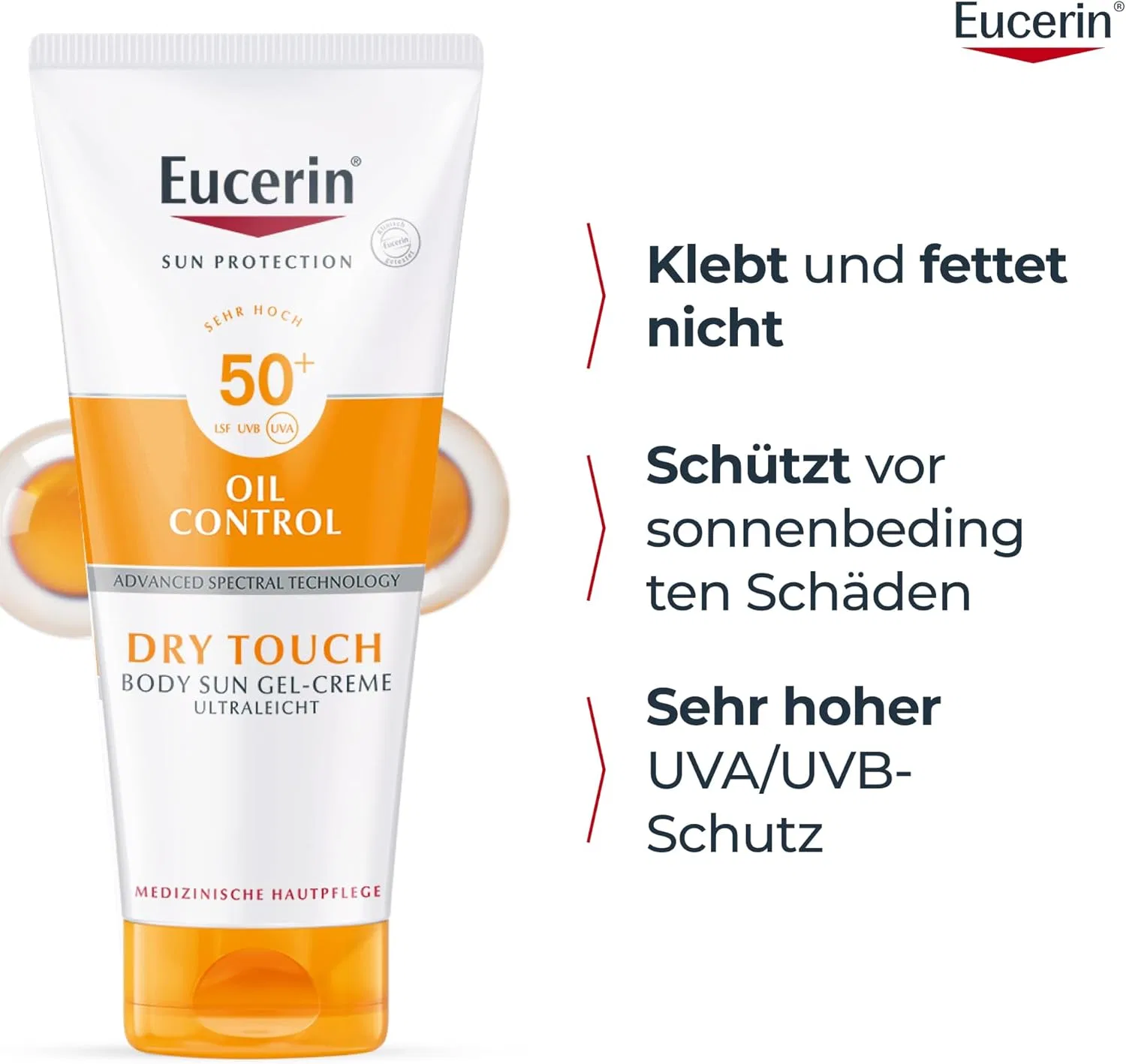 Солнцезащитный гель-крем для тела «Oil Control Body Sun Gel Cream SPF 50+» (200 мл) от Eucerin Eucerin — фото 4