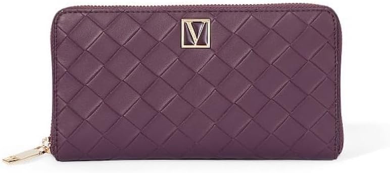 

Кошелек Victoria's Secret Violet Woven Wallet, большой, складной, для женщин (фиолетовый плетеный)