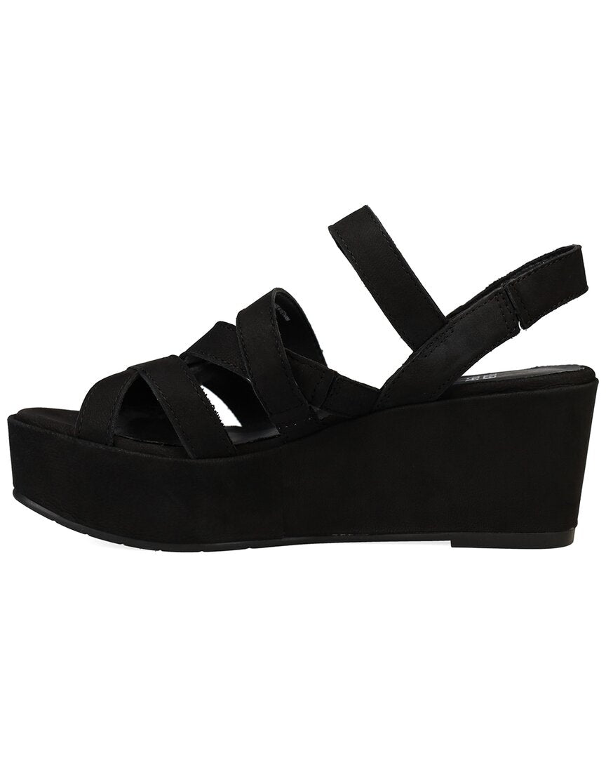 EILEEN FISHER Mazy кожаные босоножки на платформе, черный — фото 2