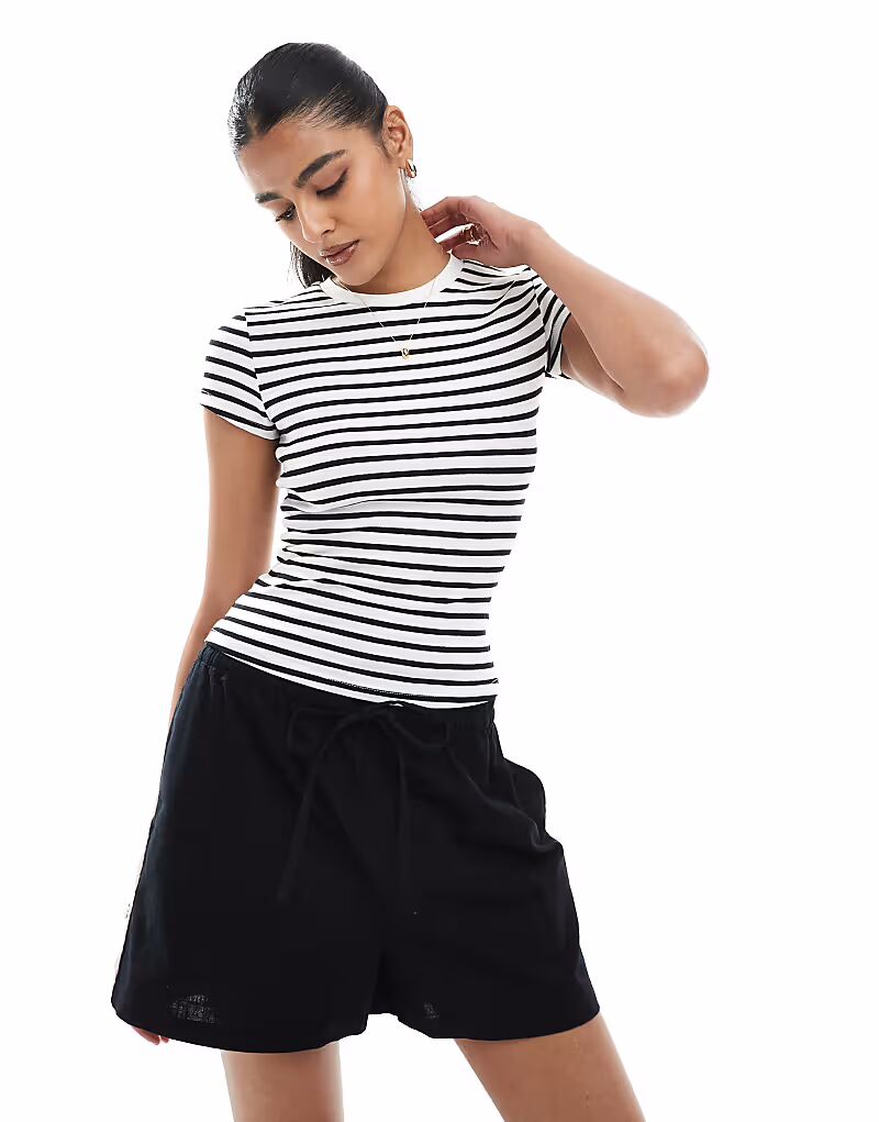 

Детская футболка Bershka в синюю и белую полоску