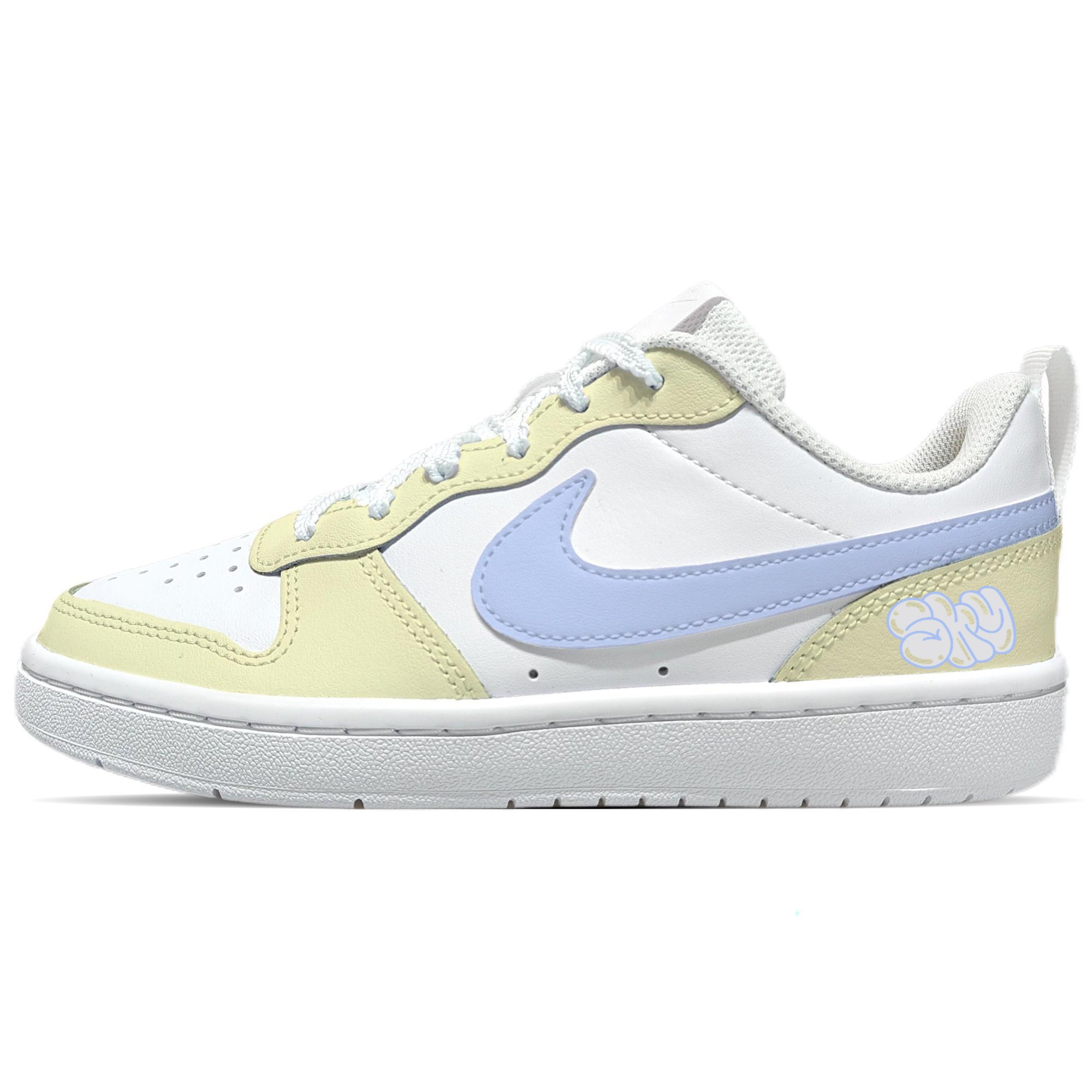 

Детские кроссовки для скейтбординга Court Borough Low 2 Low Top для подростков Nike, желтый/синий