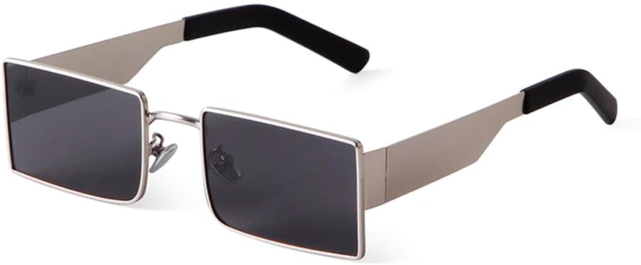 

Винтажные панк-солнцезащитные очки прямоугольной формы для мужчин и женщин, модные ретро-очки в стиле стимпанк с металлическим покрытием и защитой от ультрафиолета UV400 HVTVTLA, C2