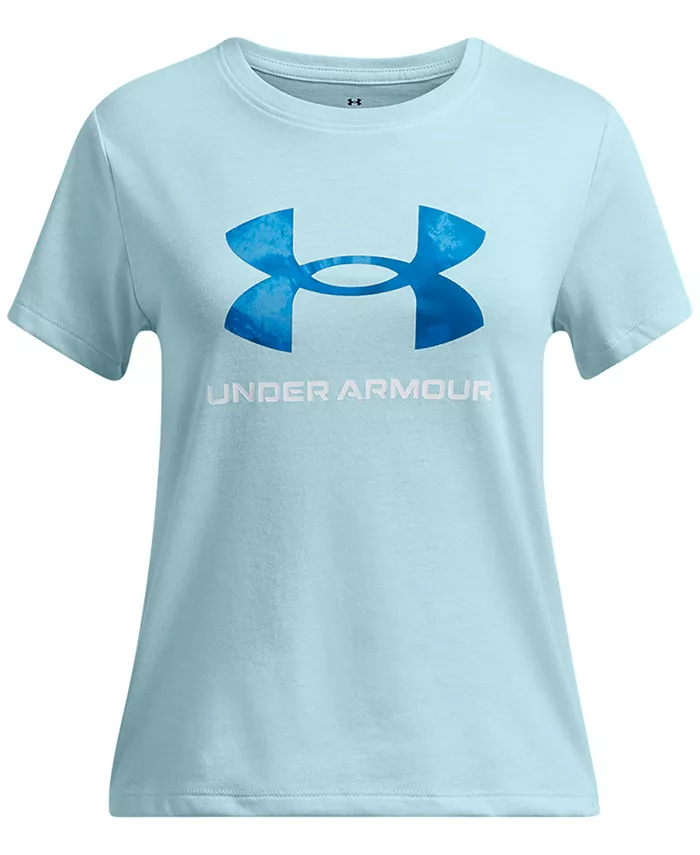 

Футболка с крупным принтом Big Logo Fill для девушек plus size Under Armour, синий