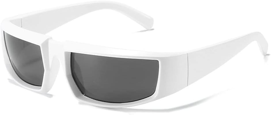 

Спортивные солнцезащитные очки в стиле стимпанк, серебристые, женские, зеркальные, мужские, панк, унисекс, для активного отдыха, с защитой от УФ-излучения UV400 generic, White Black