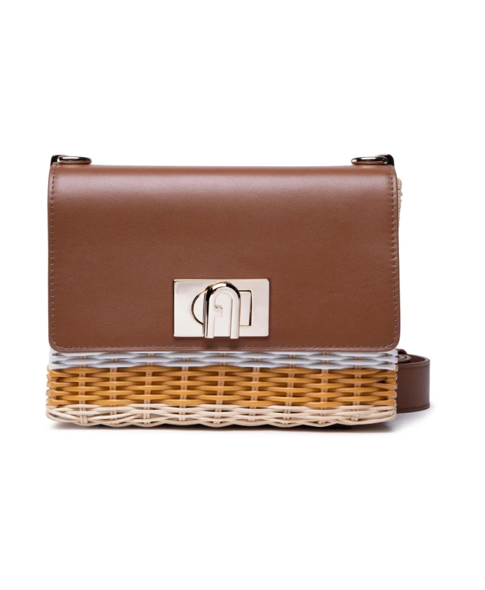 

Плетеная сумка через плечо с логотипом 1927 года Furla, коричневый