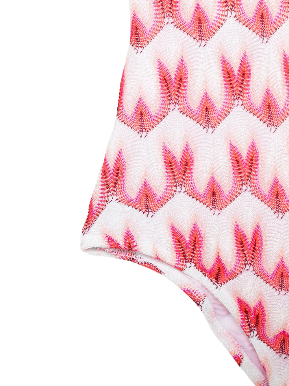 Купальник с зигзагообразным узором Missoni Kids, белый — фото 2
