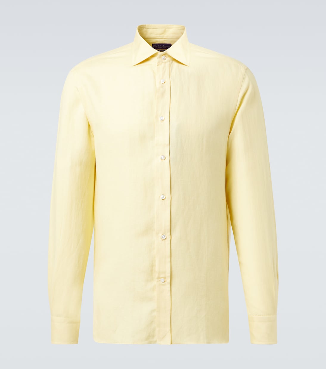 

Рубашка Aston из шелка и льна Ralph Lauren Purple Label, Lemon Meringue