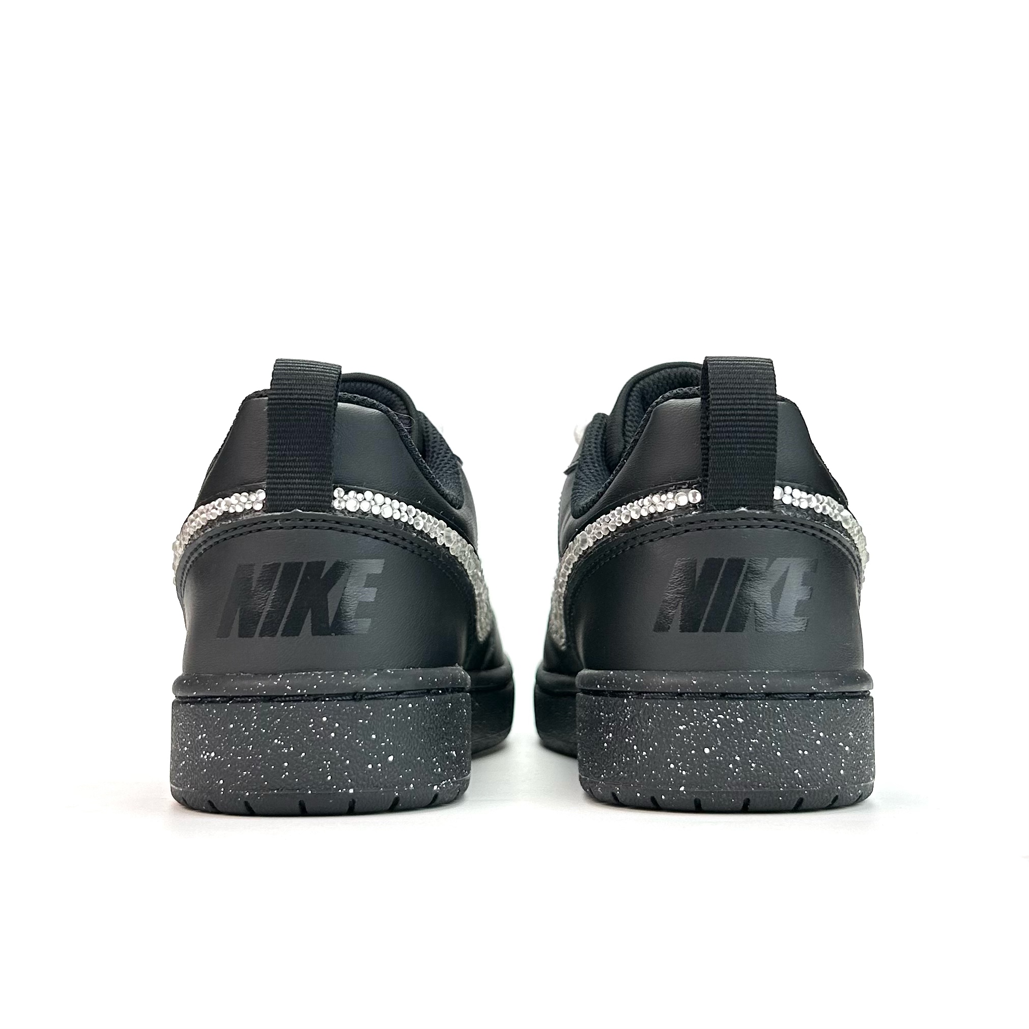 Nike Детские кроссовки для скейтбординга Court Borough Sparkling Galaxy Low Top, черные, для подростков — фото 4