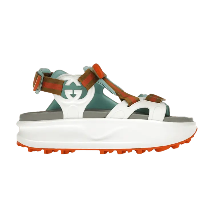 Сандалии Gucci Gucci Wmns Platform Sandal 'Color Block - White Blue Orange', белый