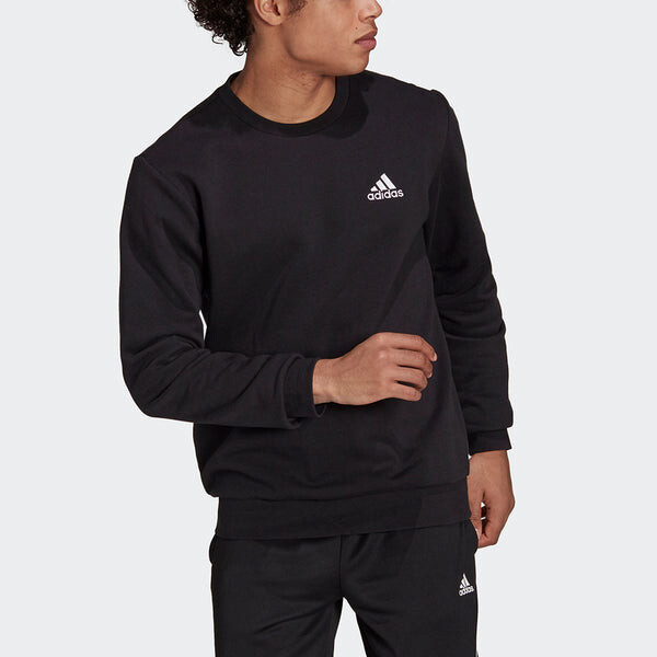 Толстовка Men's adidas Feelcozy Swt Sports Logo Casual Round Neck Pullover Black, черный — фото 2