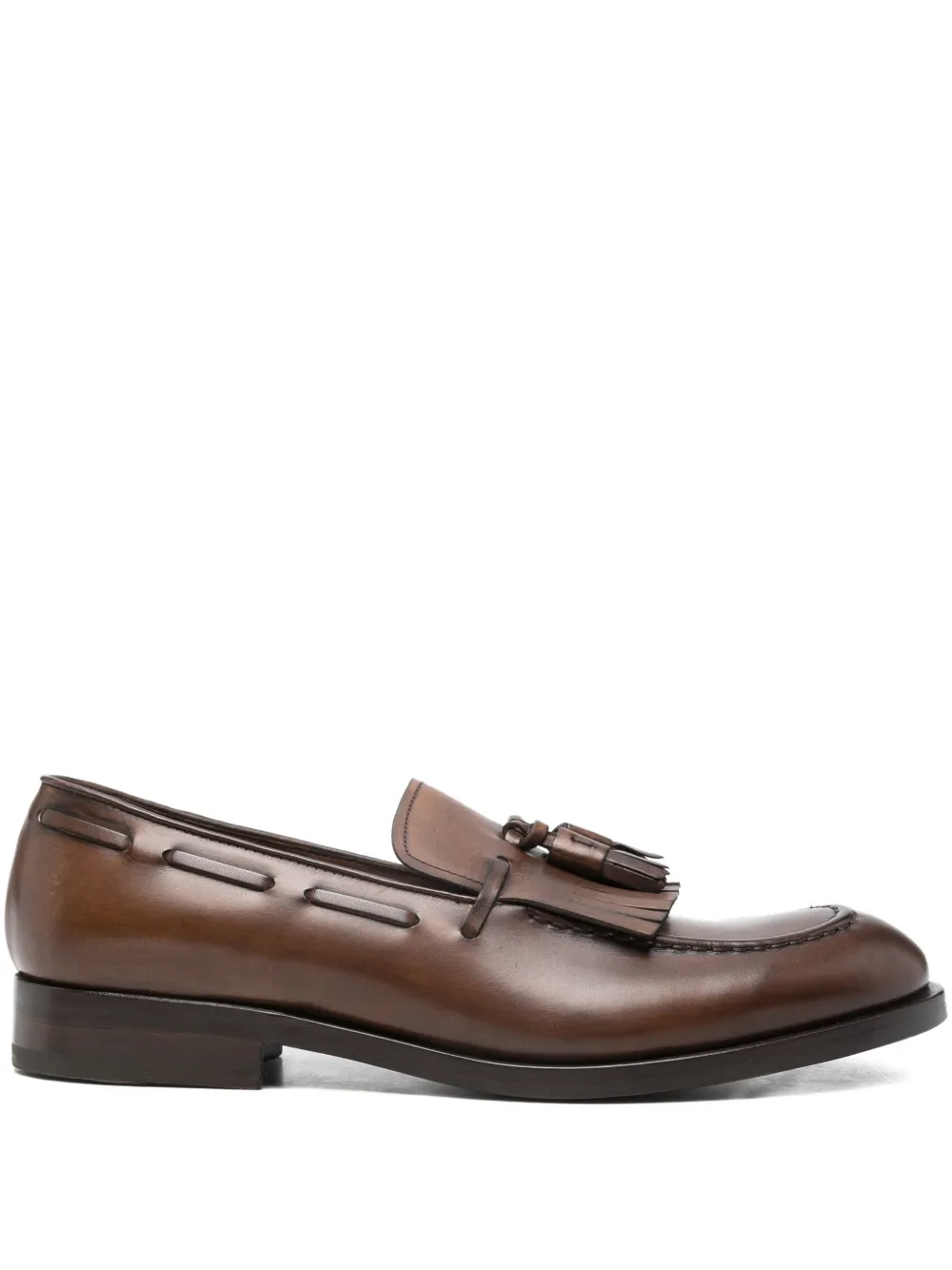 

Лоферы без каблука с кисточками Fratelli Rossetti, коричневый