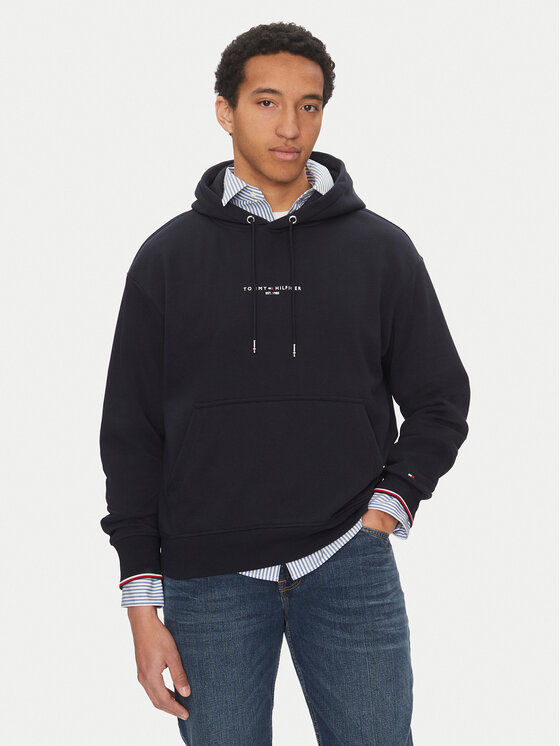 

Толстовка обычного кроя Small Logo MW0MW38950 Tommy Hilfiger, синий