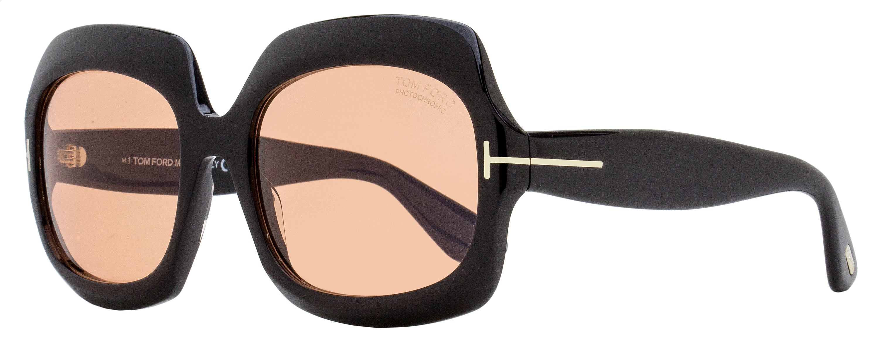 

Женские фотохромные солнцезащитные очки Tom Ford Ren TF1155 05E черные 60 мм