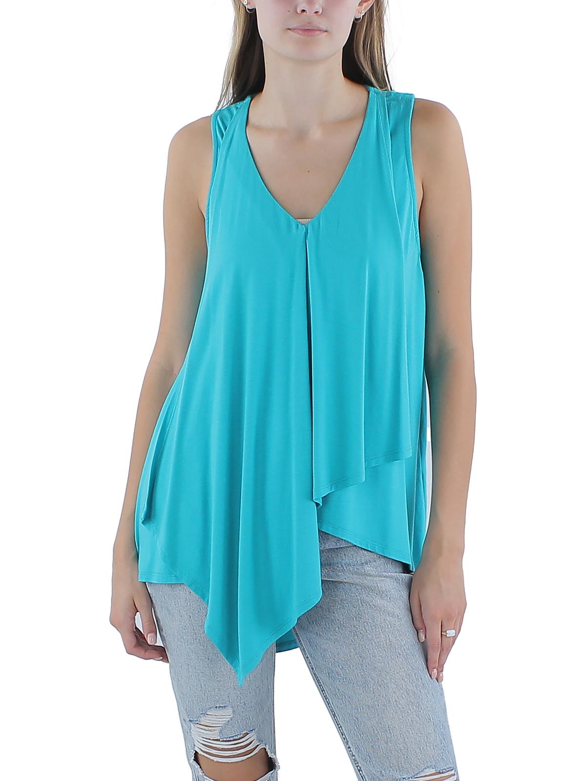 

Женская майка с V-образным вырезом и драпировкой Karen Kane, зеленый