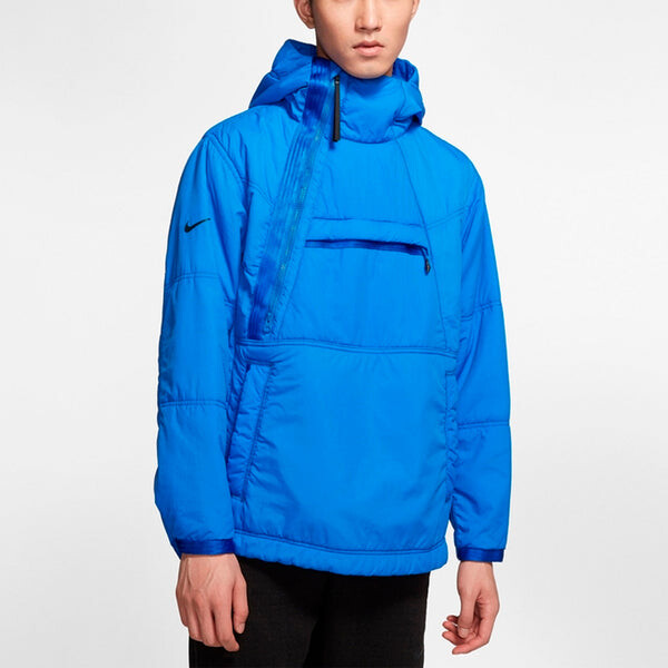Куртка men's sports hooded padded jacket royal blue Nike, синий — фото 4