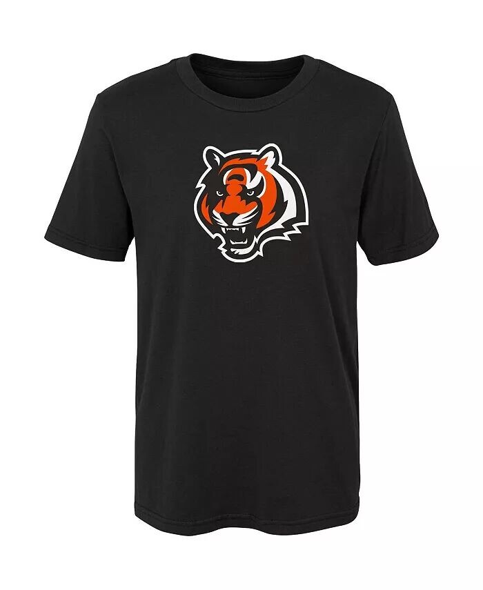 

Черная футболка с основным логотипом Little Boys and Girls Cincinnati Bengals Outerstuff, черный