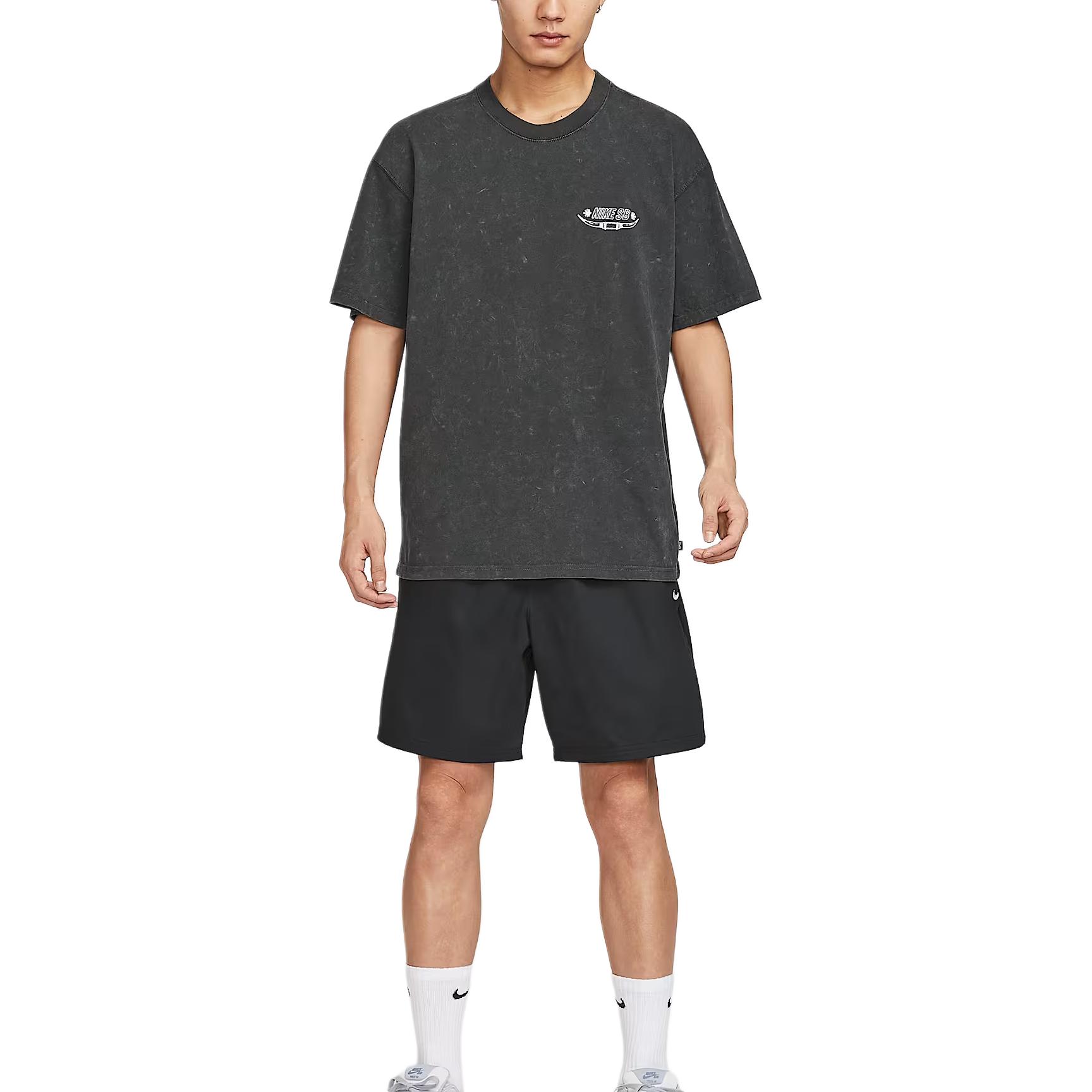 Nike Футболка SB мужская серый black — фото 4