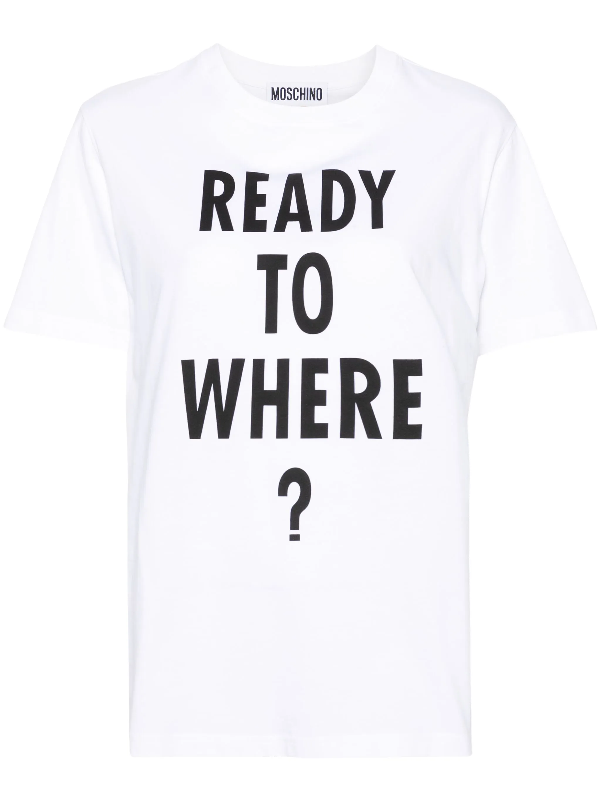

Футболка из органического хлопка с принтом Moschino, белый
