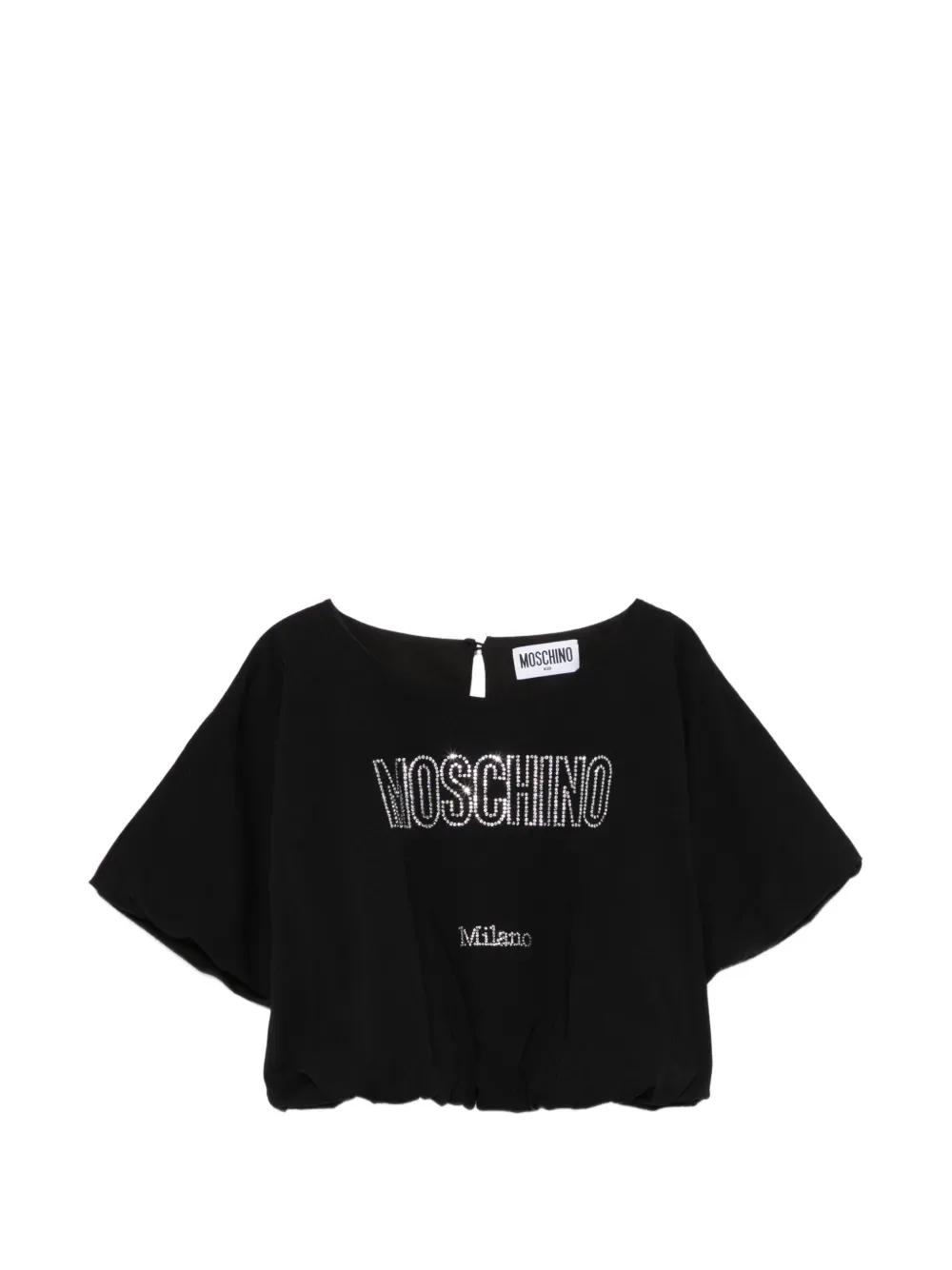 

Топ с отделкой в виде логотипа Moschino Kids, черный