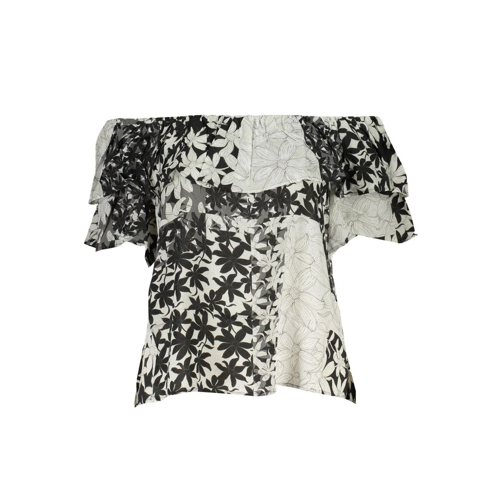 

Белые хлопковые топ и футболка Desigual
