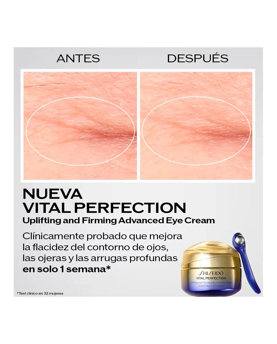 Крем для контура глаз Vital Perfection Uplifting And Firming Advanced Eye Cream, 15 мл Shiseido — фото 2