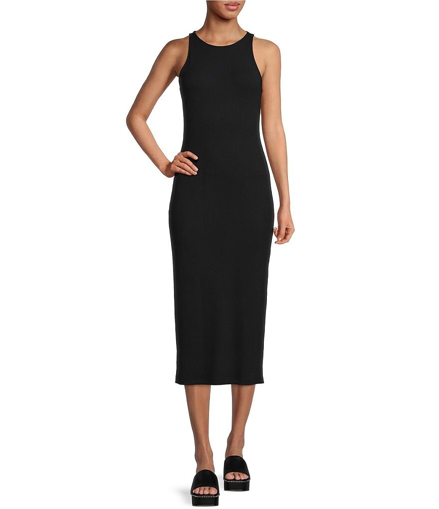

Облегающее платье-футляр в рубчик Gianni Bini Racer, черный