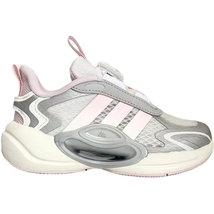 Кроссовки Galaxy Slip с низким верхом и амортизацией для детей Adidas, серый/розовый — фото 2